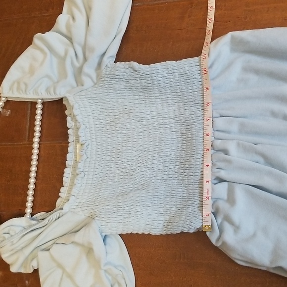 Blue Buttercup Light Blue Longsleeve Square Neck Jumpsuit - Picture 14 of 14